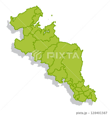 京都　日本　地図　シルエット　アイコン 128401387