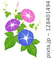 水彩風の朝顔 128401494