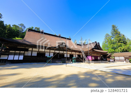 【和歌山県】晴天下の金剛峯寺（高野山） 128401721