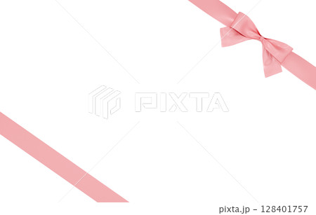 3D素材_リボン_ピンク 128401757