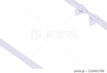 3D素材_リボン_白 128401766