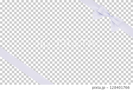 3D素材_リボン_白 128401766