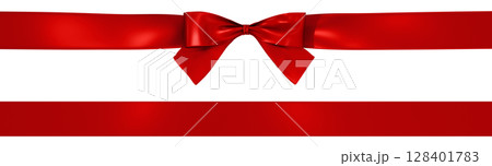 3D素材_リボン_赤 3D素材_リボン_赤 128401783