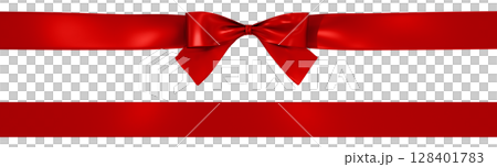 3D素材_リボン_赤 3D素材_リボン_赤 128401783