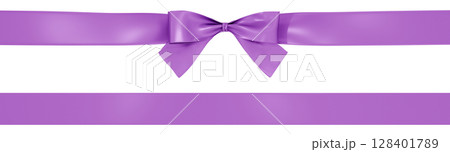 3D素材_リボン_紫 128401789
