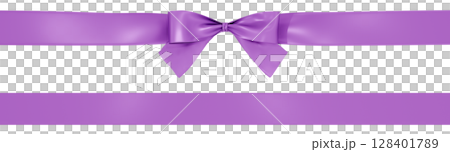 3D素材_リボン_紫 128401789