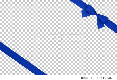 3D素材_リボン_青 3D素材_リボン_青 128401801