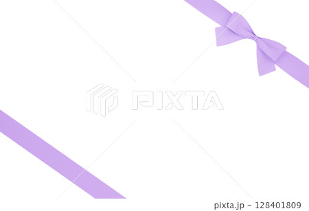 3D素材_リボン_紫 3D素材_リボン_紫 128401809