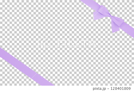 3D素材_リボン_紫 3D素材_リボン_紫 128401809