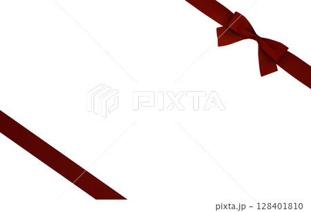 3D素材_リボン_赤 128401810