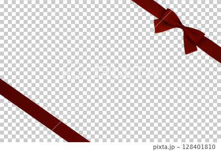 3D素材_リボン_赤 128401810
