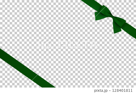 3D素材_リボン_緑 3D素材_リボン_緑 128401811