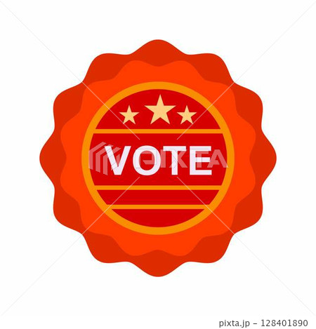 Vote Sticker icon vector image. Suitable for mobile apps, web apps and print media. Vote Sticker icon vector image. Suitable for mobile apps, web apps and print media. 128401890