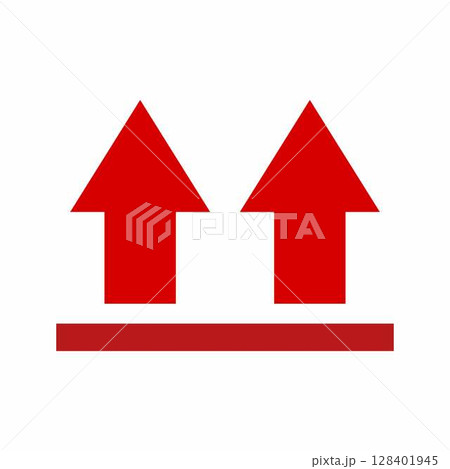 Upwards icon vector image. Suitable for mobile apps, web apps and print media. Upwards icon vector image. Suitable for mobile apps, web apps and print media. 128401945