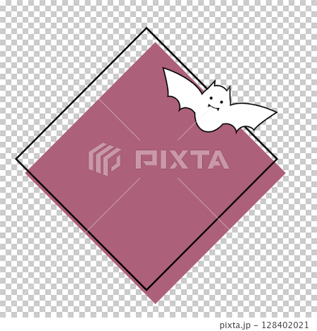 Halloween image frame, diamond-shaped red 128402021