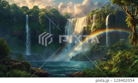 世界が息を呑む、幻想と轟音の大瀑布 − 神秘の自然遺産風景 128402054