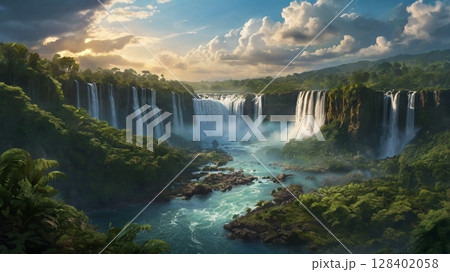 世界が息を呑む、幻想と轟音の大瀑布 − 神秘の自然遺産風景 128402058