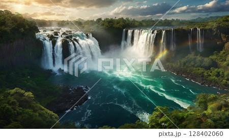 世界が息を呑む、幻想と轟音の大瀑布 − 神秘の自然遺産風景 128402060