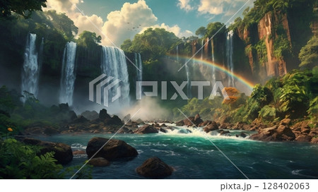 世界が息を呑む、幻想と轟音の大瀑布 − 神秘の自然遺産風景 128402063