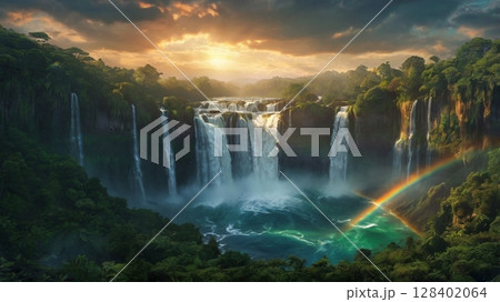 世界が息を呑む、幻想と轟音の大瀑布 − 神秘の自然遺産風景 128402064
