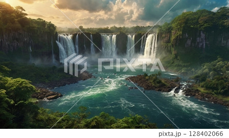 世界が息を呑む、幻想と轟音の大瀑布 − 神秘の自然遺産風景 128402066