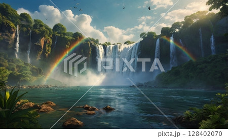 世界が息を呑む、幻想と轟音の大瀑布 − 神秘の自然遺産風景 128402070