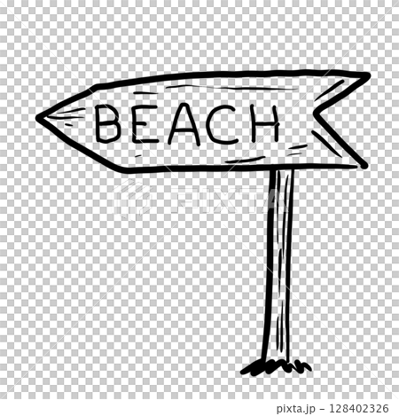Beach Sign Hand drawn line art sketch doodle fisherman aesthetic coastal nautical illustration Beach Sign Hand drawn line art sketch doodle fisherman aesthetic coastal nautical illustration 128402326
