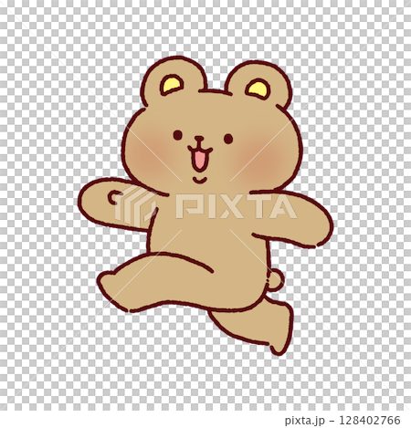 ご機嫌にスキップするクマ 128402766
