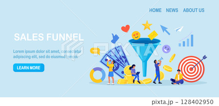 Sales funnel analysis. Digital marketing. Strategy, conversion rate optimization. Lead generation. Social media, SMM to attract buyers. Communication for attracting new customers and making profit 128402950