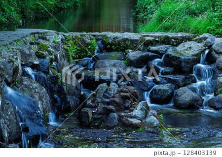 名水百選 観光スポット白川水源 境内風景 (阿蘇南阿蘇村) 名水百選 観光スポット白川水源 境内風景 (阿蘇南阿蘇村) 128403139
