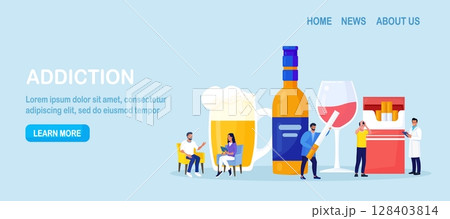 Addiction treatment, recovery, rehabilitation. Life-threatening condition. Person addicted to nicotine, alcohol. Strong hangover. Alcoholism therapy. Psychotherapy, man counseling with psychologist Addiction treatment, recovery, rehabilitation. Life-threatening condition. Person addicted to nicotine, alcohol. Strong hangover. Alcoholism therapy. Psychotherapy, man counseling with psychologist 128403814