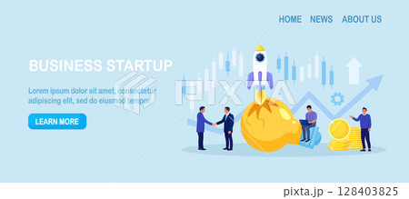 Innovation to launch new idea. Businessman think and develop new project, organize and launch innovation product. Startup or start new company. Innovative rocket flying from broken light bulb Innovation to launch new idea. Businessman think and develop new project, organize and launch innovation product. Startup or start new company. Innovative rocket flying from broken light bulb 128403825
