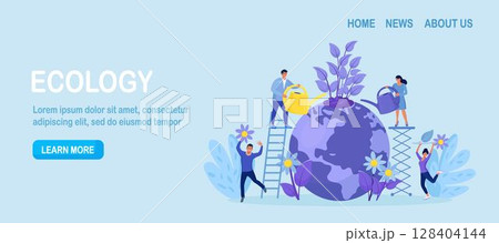 Save earth planet, ecology, energy. Volunteers planting flowers. Use renewable resources for protect nature people grow plants, doing farming job, watering tree. World Environment Day Save earth planet, ecology, energy. Volunteers planting flowers. Use renewable resources for protect nature people grow plants, doing farming job, watering tree. World Environment Day 128404144