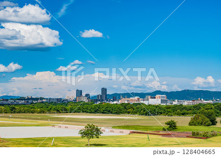 淀川河川公園の景観 摂津市 淀川河川公園の景観 摂津市 128404665