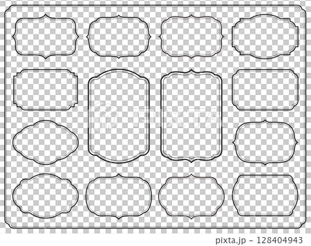 一組 5 個簡單易用的黑色復古鏡框 128404943