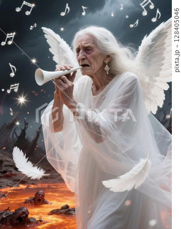 最後の審判　黙示録第Ⅶのラッパ吹きD 128405046