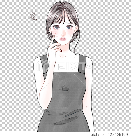 20代女性(清楚系)_肌荒れ 128406199