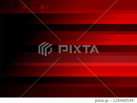 Dark red tech geometric abstract background 128406549