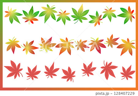 和風の紅葉素材 128407229