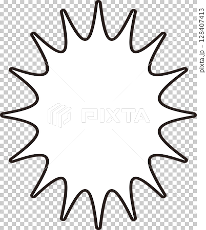 Speech bubble frame comic manga decoration copy space background frame design illustration Speech bubble frame comic manga decoration copy space background frame design illustration 128407413