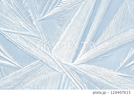 Icy texture with frost patterns and reflections Icy texture with frost patterns and reflections 128407615