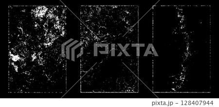 Black and white grunge. Distress overlay texture. Abstract surface dust and rough dirty wall background concept. Distress illustration simply place over object to create grunge effect. Vector EPS10. 128407944