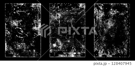 Black and white grunge. Distress overlay texture. Abstract surface dust and rough dirty wall background concept. Distress illustration simply place over object to create grunge effect. Vector EPS10. 128407945