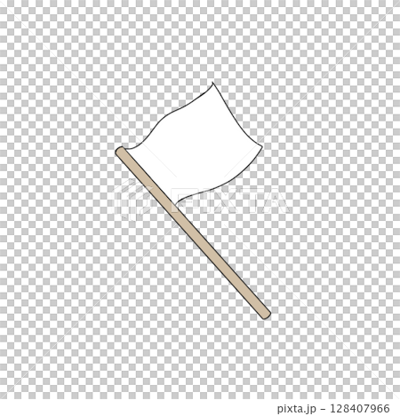 旗　白色　シンプル 128407966