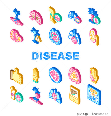 incurable disease icons set vector incurable disease icons set vector 128408552