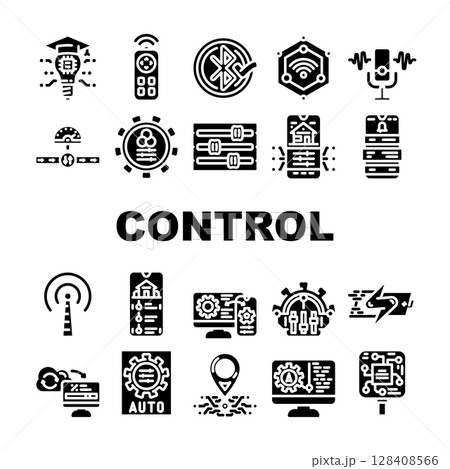 modern technology control product icons set vector 128408566