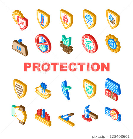 protection durability product icons set vector protection durability product icons set vector 128408601