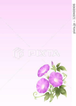 朝顔の背景　B-6 128408906