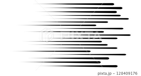 Speed line anime fast effect, manga horizontal motion strips. Comic quick halftone movement. Abstract gradient. Speed line anime fast effect, manga horizontal motion strips. Comic quick halftone movement. Abstract gradient. 128409176