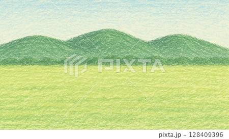 山のクレヨン風景画 【公式通販】